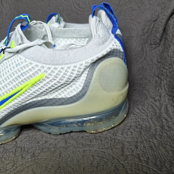 Nike Air VaporMax 2021 FK Cool Grey Teal Volt Athletic Men's Shoes Size 13